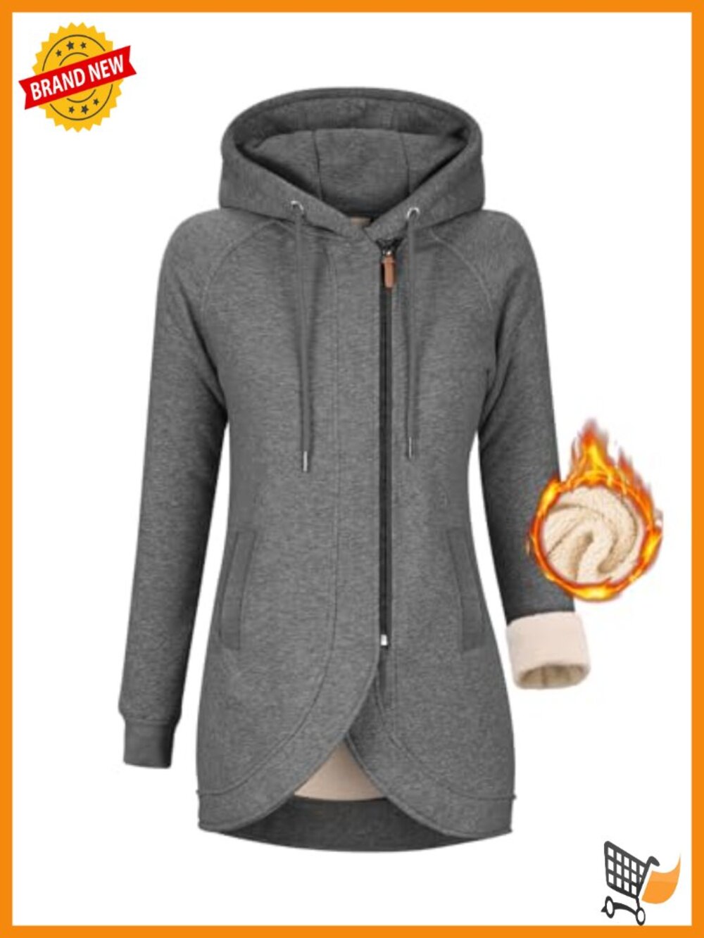 Zip Up Sherpa Fleece Jacket Women Hoodies Thermal Coats Winter Full Zip
